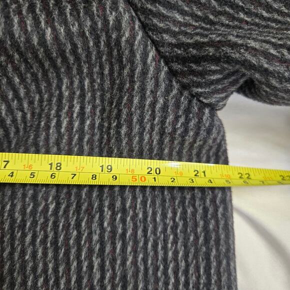 Vintage Karen Womens Wool Cashmere Peacoat Size Medium Black Gray 80s Whimsigoth - Picture 12 of 13